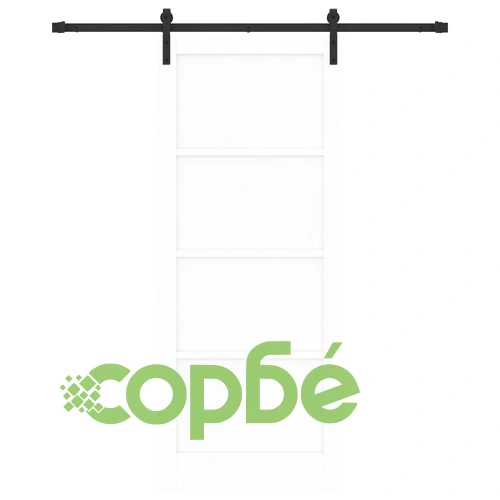 Плъзгаща врата ORKDAL с монтажен комплект, Бяла 86x211x4 см, Масивно борово дърво ➤ топ цена ➤ sorbe.bg