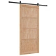 Плъзгаща се врата от масивна борова дървесина с механизми 93x202 см, Интериорна врата