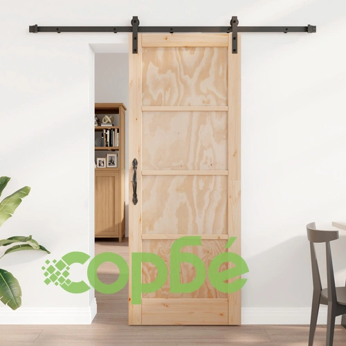 Плъзгаща врата от масивна борова дървесина ORKDAL 78x202x4 см с монтажен комплект ➤ топ цена ➤ sorbe.bg