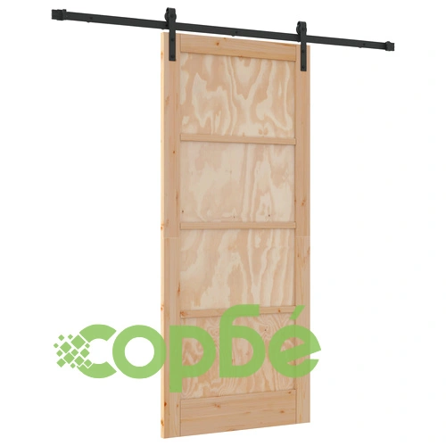 Плъзгаща се врата ORKDAL 86x198.5 см от солидна борова дървесина с комплект за крепеж ➤ топ цена ➤ sorbe.bg