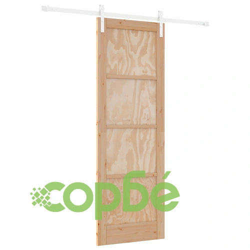 Плъзгаща врата ORKDAL 73.5x211 см от масивно борово дърво с монтажен комплект ➤ топ цена ➤ sorbe.bg