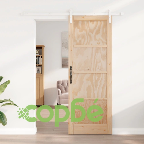 Плъзгаща се врата ORKDAL 78x211x4 см от масивна бор с комплект за инсталация ➤ топ цена ➤ sorbe.bg