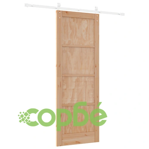 Плъзгаща се врата ORKDAL 78x211x4 см от масивна бор с комплект за инсталация ➤ топ цена ➤ sorbe.bg