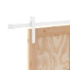 Плъзгаща врата от масивно борово дърво 83 x 211 см, комплект от 2 части, бяло и естествено