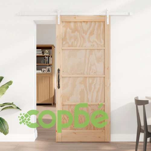 Плъзгаща се врата ORKDAL 86x198.5x4 см от масивно борово дърво с комплект за монтаж ➤ топ цена ➤ sorbe.bg