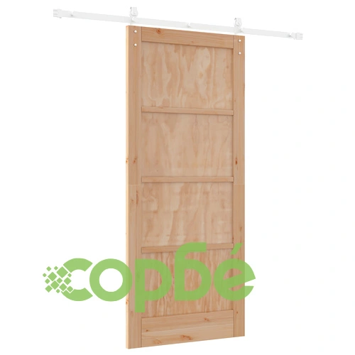 Плъзгаща се врата ORKDAL 86x198.5x4 см от масивно борово дърво с комплект за монтаж ➤ топ цена ➤ sorbe.bg