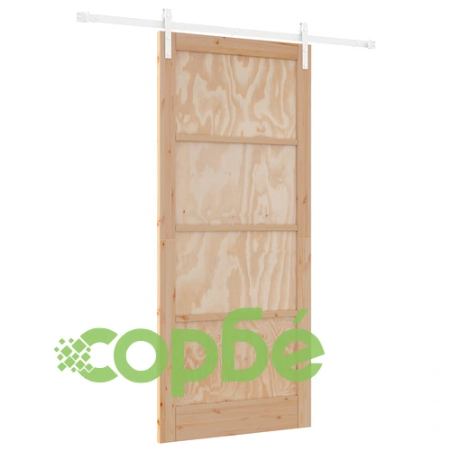 Плъзгаща Врата Комплект 93x211 см от Масивен Бор, Вътрешна Врата ОРКДАЛ 93x211x4 см ➤ топ цена ➤ sorbe.bg
