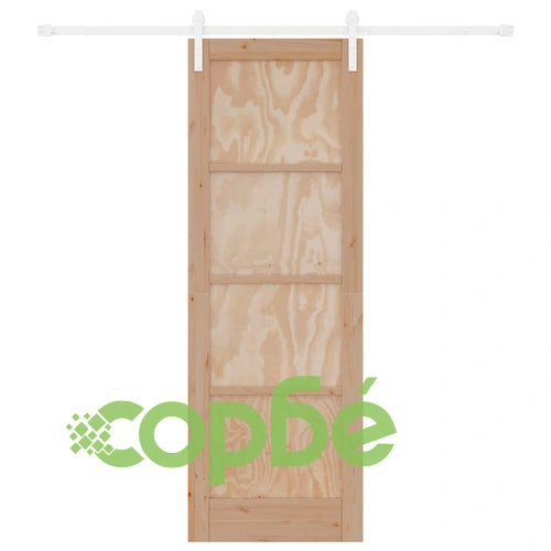 Плъзгаща Врата ORKDAL 73.5x211 см от Плътна Борова Дървесина с Комплект за Монтаж ➤ топ цена ➤ sorbe.bg