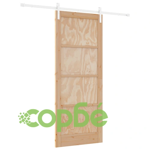 Плъзгаща врата с комплект за окачване 86x211 см от масивно борово дърво ORKDAL ➤ топ цена ➤ sorbe.bg