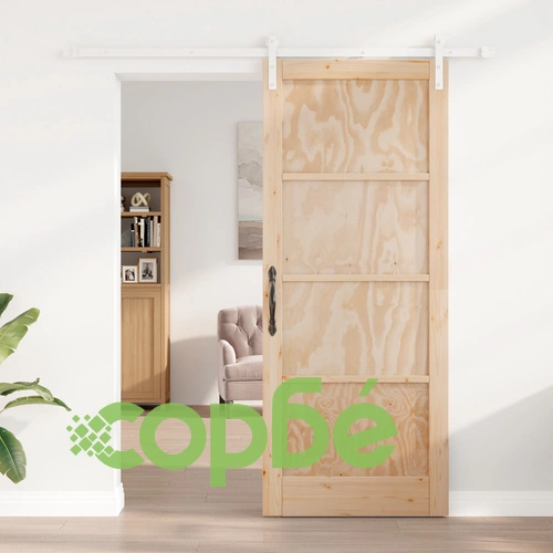 Плъзгаща врата с комплект за окачване 86x211 см от масивно борово дърво ORKDAL ➤ топ цена ➤ sorbe.bg