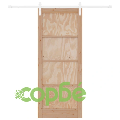 Плъзгаща врата с комплект за окачване 86x211 см от масивно борово дърво ORKDAL ➤ топ цена ➤ sorbe.bg