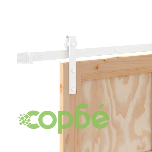 Плъзгаща се врата от масивно борово дърво с комплект хардуер 93x202 см, Вътрешна врата ➤ топ цена ➤ sorbe.bg