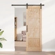 Плъзгаща врата от масивно борово дърво с комплект хардуер 73.5x211 см