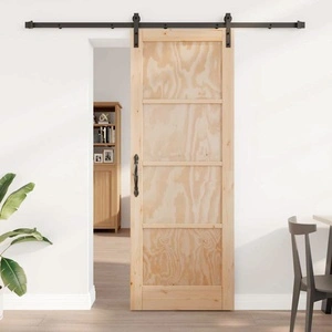 Плъзгаща се врата от масивен бор 78x211 см с метален механизъм