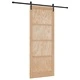 Плъзгаща се врата от естествено борово дърво 93x232 см с комплект фурнитура