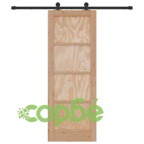 Плъзгаща врата ORKDAL от масивно борово дърво 73.5 x 198.5 x 4 см с комплект за монтаж ➤ топ цена ➤ sorbe.bg