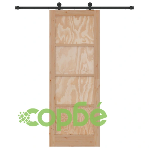Плъзгаща Врата с Комплект Механизми 78x211 см от Масивно Дърво Бор ORKDAL ➤ топ цена ➤ sorbe.bg