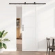 Плъзгаща се интериорна врата ORKDAL от масивен бор, бяла, 78x232x4 см с комплект механизми