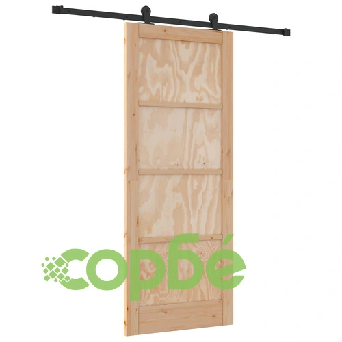 Плъзгаща врата ORKDAL 83х202х4 см от масивна борова дървесина с комплект аксесоари ➤ топ цена ➤ sorbe.bg