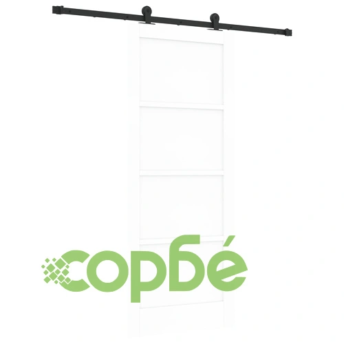 Плъзгаща Врата от Масивно Борово Дърво с Хардуер, Бяла, 83x202x4 см, ORKDAL ➤ топ цена ➤ sorbe.bg