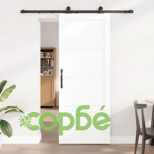 Плъзгаща врата ORKDAL от масивна борова дървесина с комплект за монтаж, бяла, 83х211х4 см ➤ топ цена ➤ sorbe.bg