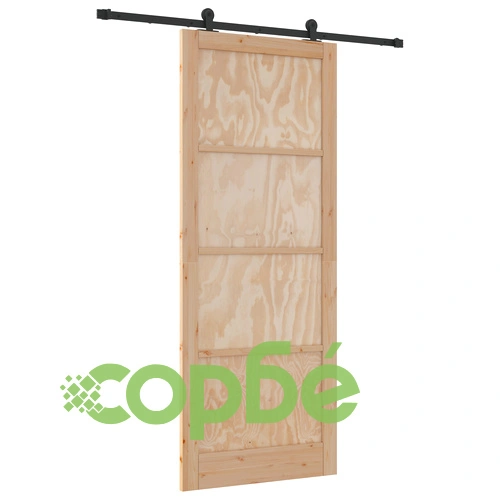 Плъзгаща се интериорна врата ORKDAL 93x232x4 см от масивна борова дървесина с комплект за монтаж ➤ топ цена ➤ sorbe.bg