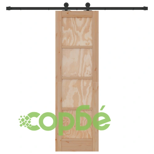 Плъзгаща врата ORKDAL с комплект хардуер 61x198.5 см от масивна борова дървесина ➤ топ цена ➤ sorbe.bg