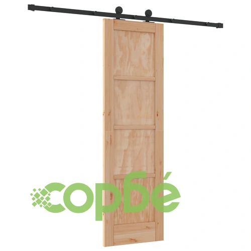 Плъзгаща врата ORKDAL с комплект хардуер 61x198.5 см от масивна борова дървесина ➤ топ цена ➤ sorbe.bg