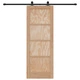 Плъзгаща врата ORKDAL 73.5x198.5x4 см от масивно борово дърво с комплект аксесоари