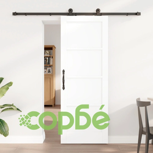 Интериорна плъзгаща врата ORKDAL от масивна бор, бяла, 73.5x198.5 см ➤ топ цена ➤ sorbe.bg