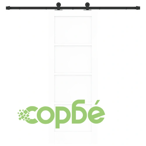 Интериорна плъзгаща врата ORKDAL от масивна бор, бяла, 73.5x198.5 см ➤ топ цена ➤ sorbe.bg