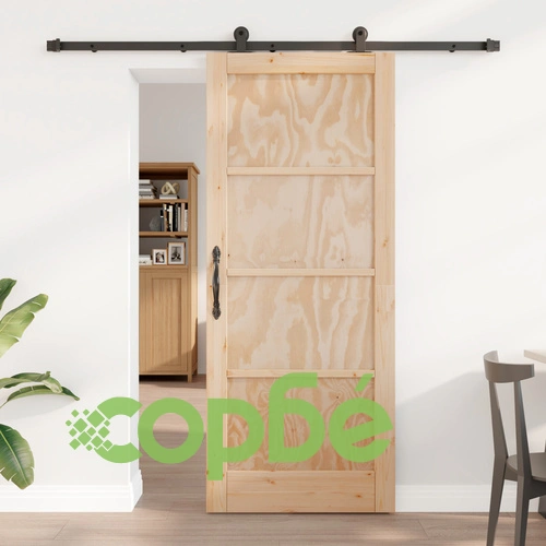 Плъзгаща врата ORKDAL 83x202x4 см от масивна борова дървесина с комплект за окачване ➤ топ цена ➤ sorbe.bg