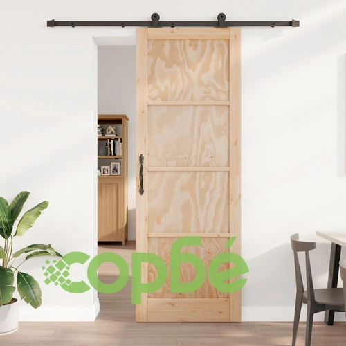 Плъзгаща врата ORKDAL 83x232x4 см от масивно дърво бор с комплект за инсталация ➤ топ цена ➤ sorbe.bg