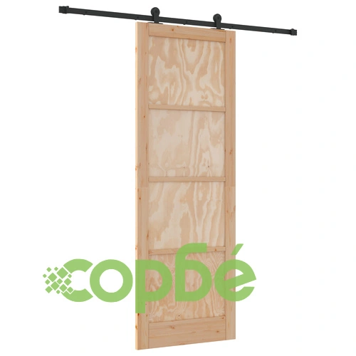 Плъзгаща врата ORKDAL 83x232x4 см от масивно дърво бор с комплект за инсталация ➤ топ цена ➤ sorbe.bg