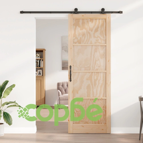 Плъзгаща врата ORKDAL 83x232x4 см от масивно дърво бор с комплект за инсталация ➤ топ цена ➤ sorbe.bg
