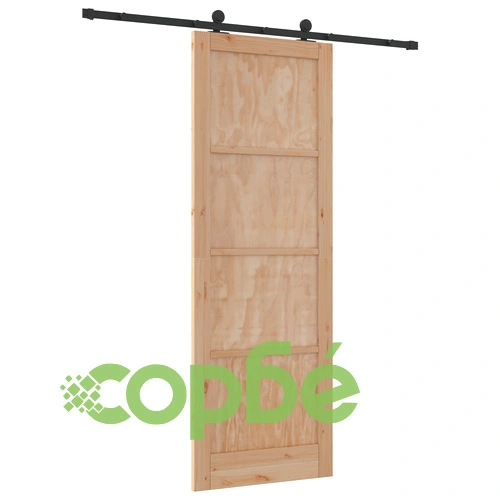 Плъзгаща врата ORKDAL 83x232x4 см от масивно дърво бор с комплект за инсталация ➤ топ цена ➤ sorbe.bg