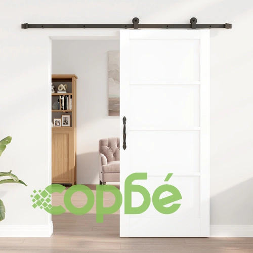 Плъзгаща Врата ORKDAL Бяла 86x198.5x4 см от Масивен Бор с Комплект за Монтаж ➤ топ цена ➤ sorbe.bg