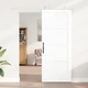 Плъзгаща Врата ORKDAL Бяла 86x211x4 см от Масивно Борово Дърво с Комплект за Монтаж