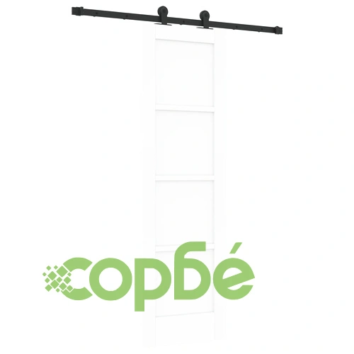 Плъзгаща врата ORKDAL с комплект хардуер - бял масив от бор 61 x 198.5 см ➤ топ цена ➤ sorbe.bg