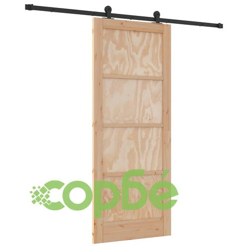 Плъзгаща врата ORKDAL от масивна борова дървесина с комплект за обков 83x202 см ➤ топ цена ➤ sorbe.bg