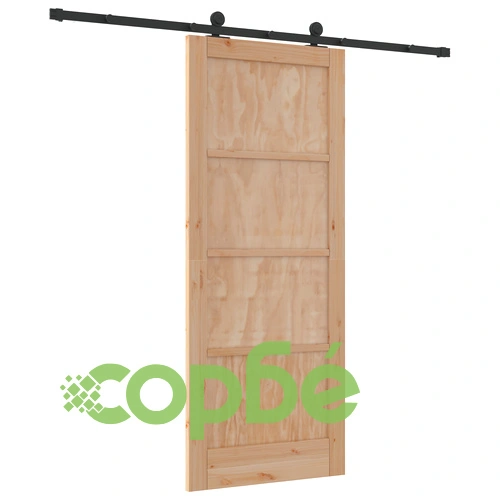 Плъзгаща врата ORKDAL от масивна борова дървесина с комплект за обков 83x202 см ➤ топ цена ➤ sorbe.bg