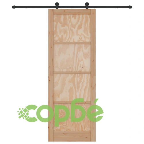 Плъзгаща се врата ORKDAL от масивен бор с комплект обков, 83x232 см ➤ топ цена ➤ sorbe.bg