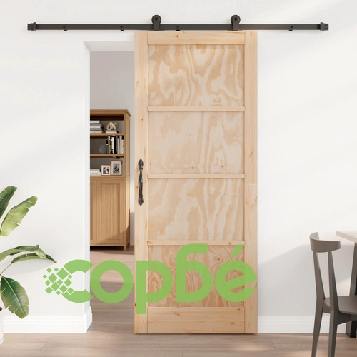 Плъзгаща се врата ORKDAL от масивна борова дървесина с комплект за монтаж, 86x211 см ➤ топ цена ➤ sorbe.bg