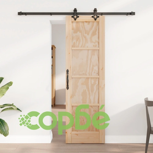 Плъзгаща интериорна врата ORKDAL 61x198.5 см от масивна борова дървесина с комплект релси ➤ топ цена ➤ sorbe.bg