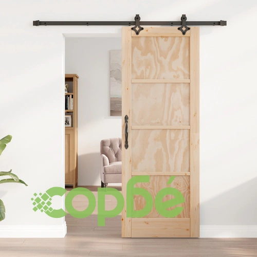 Плъзгаща се врата ORKDAL от масивно борово дърво с монтажен комплект, 73.5x198.5x4 см ➤ топ цена ➤ sorbe.bg