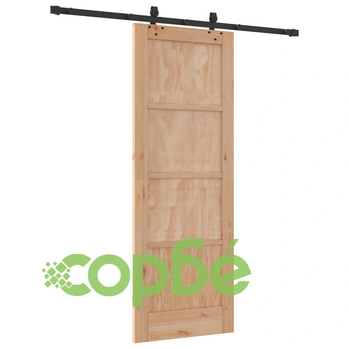 Плъзгаща се врата ORKDAL от масивно борово дърво с монтажен комплект, 73.5x198.5x4 см ➤ топ цена ➤ sorbe.bg