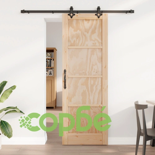 Плъзгаща се интериорна врата ORKDAL 73.5x211 см от масивна борова дървесина с хардуерен комплект ➤ топ цена ➤ sorbe.bg
