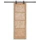 Плъзгаща се интериорна врата ORKDAL 73.5x211 см от масивна борова дървесина с хардуерен комплект