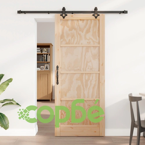 Плъзгаща се врата ORKDAL 83x202x4 см от масивна борова дървесина с комплект за монтаж ➤ топ цена ➤ sorbe.bg