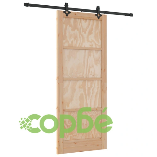 Плъзгаща се врата ORKDAL 83x202x4 см от масивна борова дървесина с комплект за монтаж ➤ топ цена ➤ sorbe.bg